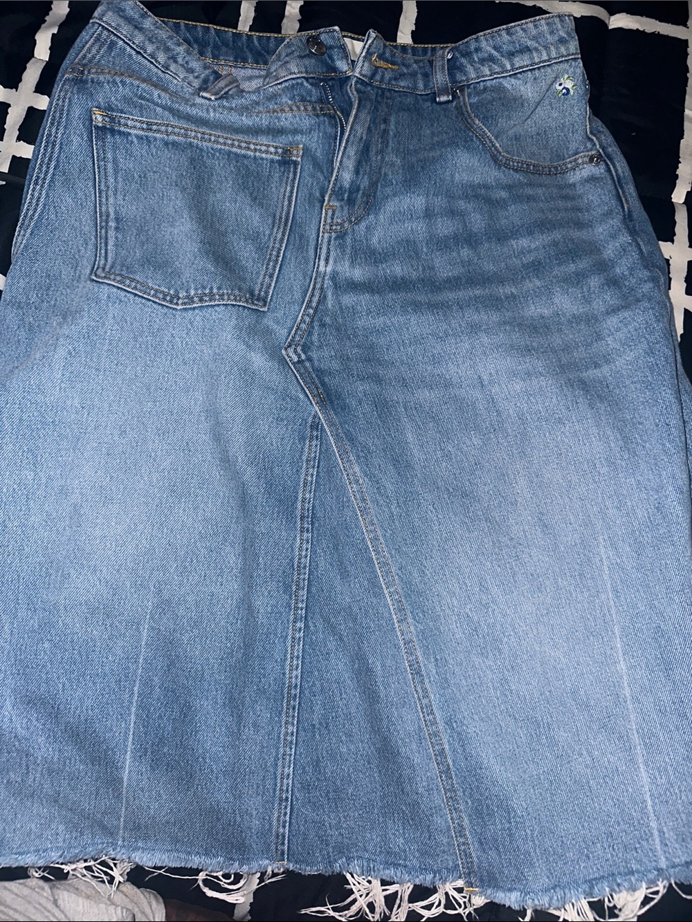 Tory Burch Light Blue Denim Skirt